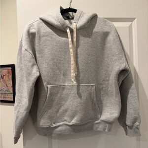 JCREW Light Gray Pullover Hoodie Sweatshirt